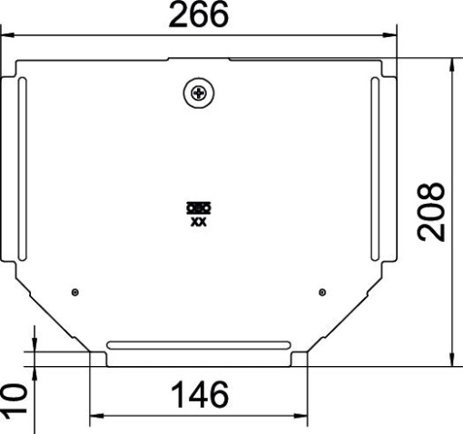 Tampa para derivação em T B150mm Aço Galvanização continuazincoalumínio, Double Dip zinco