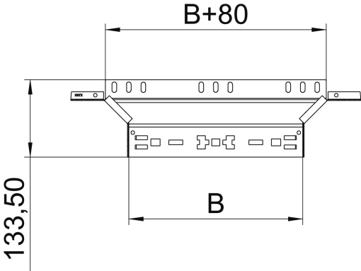 Derivação simples com união de encaixe rápido 85x500 Aço galvanizado por imersão a quente após maquinação