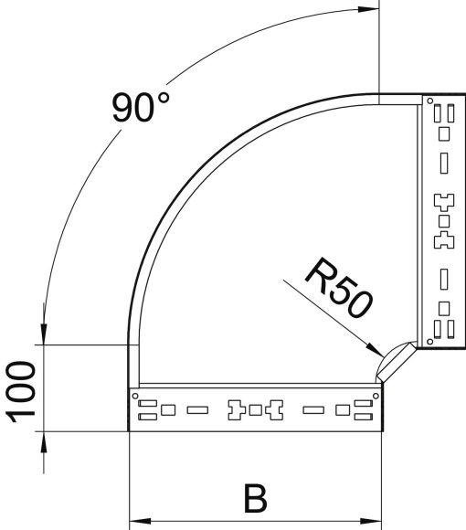 Ângulo 90 com união de encaixe rápido 110x500 Aço galvanizado pelo método Sendzimir