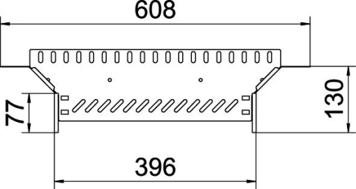Derivação simples para caminho de cabos em chapa 85x400 Aço galvanizado pelo método Sendzimir zinco