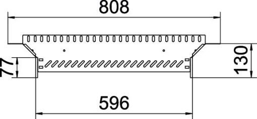Derivação simples para caminho de cabos em chapa 85x600 Aço galvanizado pelo método Sendzimir zinco