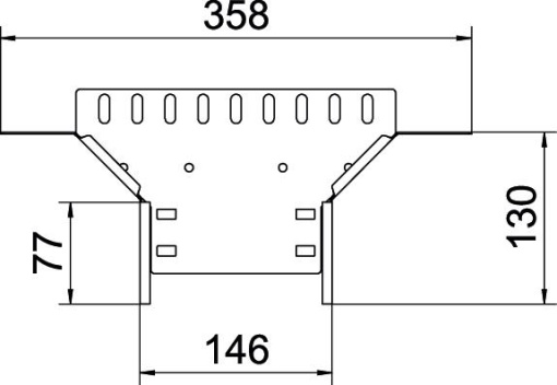 Derivação simples para caminho de cabos em chapa 60x150 Aço Galvanizado por imersão a quente após maquinação zinco