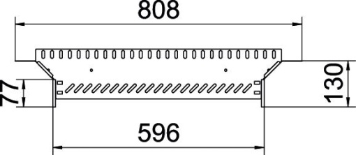 Derivação simples para caminho de cabos em chapa 110x600 Aço Galvanizado por imersão a quente após maquinação zinco