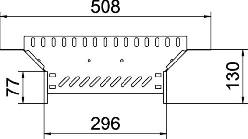 Derivação simples para caminho de cabos em chapa 60x300 Aço inoxidável, livre de ferrugem A2 1.4301 brilhante, pós-tratamento aço inoxidável