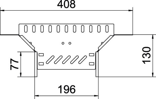Derivação simples para caminho de cabos em chapa 60x200 Aço inoxidável A4 1.4571 brilhante, pós-tratamento aço inoxidável