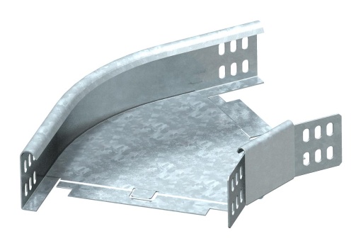 Ângulo 45 horizontal, com uniões curvas 60x100 Aço galvanizado pelo método Sendzimir