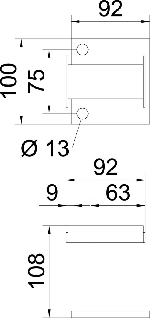 Support bracket for walkable cable trays B100 Aço Galvanizado por imersão a quente após maquinação zinco