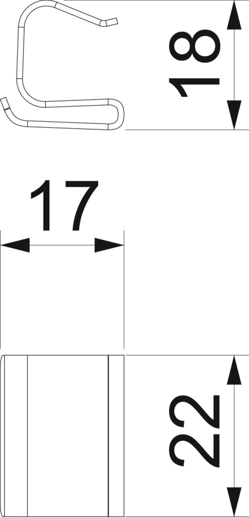 Grampo para tampa para tampa com chapa em xadrez 18x22x17 Aço eletrogalvanizado zinco