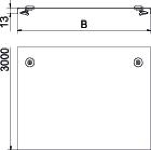 Tampa com ferrolho para c. cabos chapa e escada 100x3000 Aço Galvanização continuazincoalumínio, Double Dip