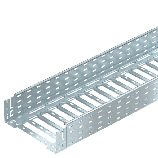 Caminho de cabos em chapa MKSM perfurado, união de encaixe 110x300x3050 Aço galvanizado por imersão a quente após maquinação