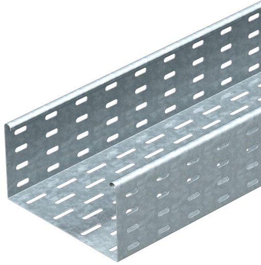 Caminho de cabos em chapa MKS perfurado 110x400x3000 Aço galvanizado por imersão a quente após maquinação