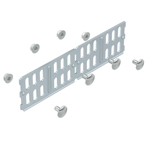União reta e curva para c. cabos chapa,horizontal 60x200 Aço galvanizado pelo método Sendzimir