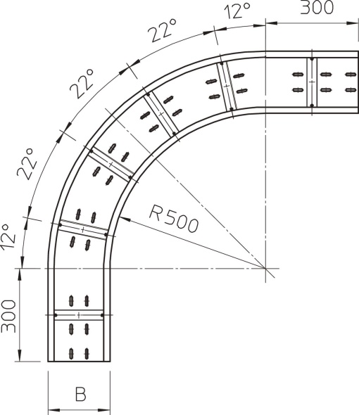 Ângulo 90 para c. cabos grandes vãos 110 110x600 Aço galvanizado pelo método Sendzimir