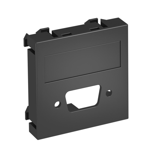 Suporte multimédia VGAD-Sub9 sem fichatomada 45x45mm Policarbonato cinzento antracite RAL 7021