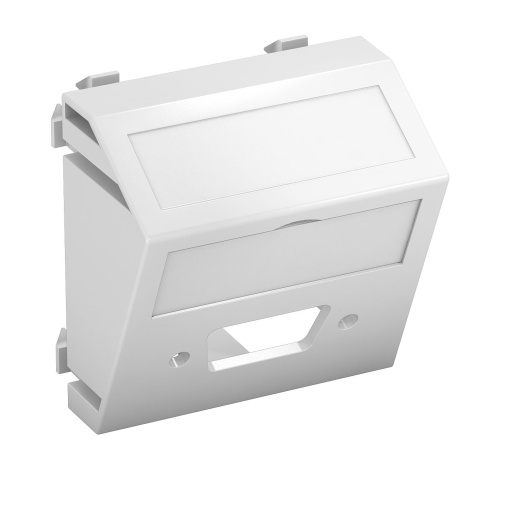 Suporte multimédia VGAD-Sub9 sem fichatomada 45x45mm Policarbonato branco puro RAL 9010