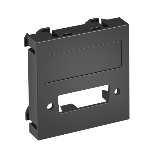 Suporte multimédia DVI sem fichatomada 45x45mm Policarbonato cinzento antracite RAL 7021