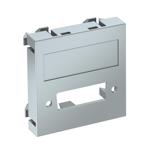 Suporte multimédia DVI sem fichatomada 45x45mm Policarbonato alumínio lacado