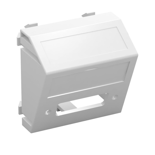 Suporte multimédia DVI sem fichatomada 45x45mm Policarbonato branco puro RAL 9010