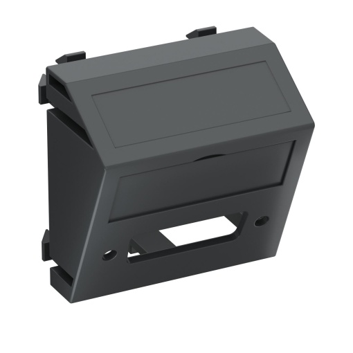 Suporte multimédia DVI sem fichatomada 45x45mm Policarbonato cinzento antracite RAL 7021