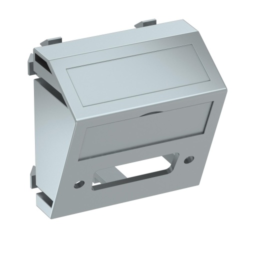 Suporte multimédia DVI sem fichatomada 45x45mm Policarbonato alumínio lacado