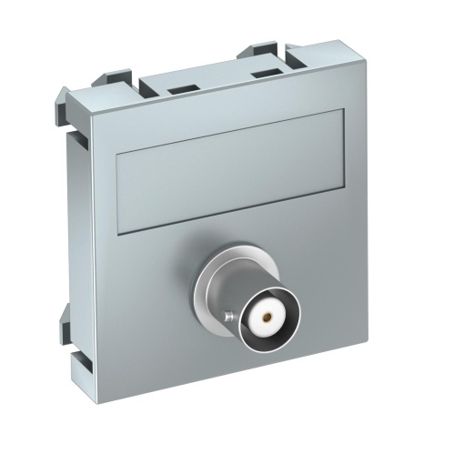 Suporte multimédia BNC video 1x Ficha, fêmea-fêmea 45x45mm Policarbonato alumínio lacado