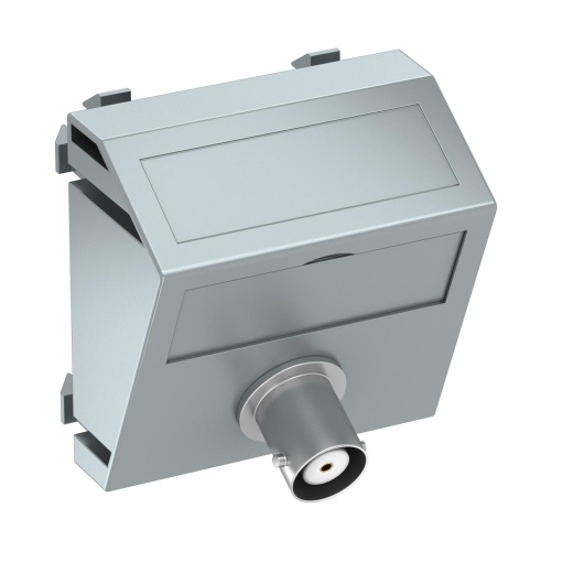Suporte multimédia BNC video 1x Ficha, fêmea-fêmea 45x45mm Policarbonato alumínio lacado