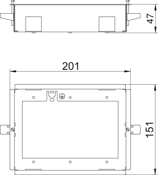Suporte para encastrar triplo Aço galvanizado pelo método Sendzimir