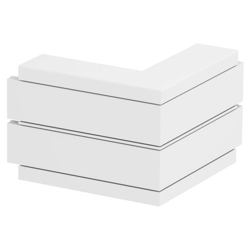 Ângulo externo Alumínio, rígido 53x130x175 Alumínio branco puro RAL 9010
