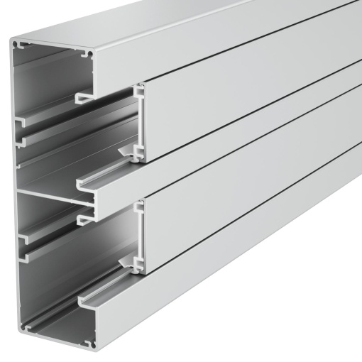 Calha técnica Rapid 45, 2 vias, alumínio 53x165x2000 Alumínio anodizado