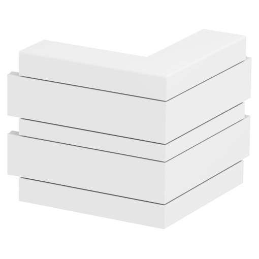 Ângulo externo Alumínio, rígido 53x165x175 Alumínio branco puro RAL 9010