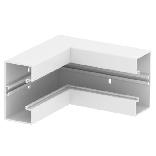 Ângulo interno rígido 175x175x100 Policloreto de vinilo branco puro RAL 9010