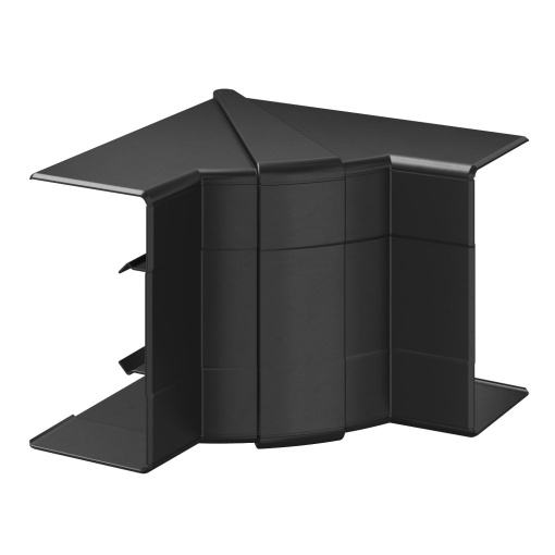 Internal corner variable 110x145x145 Policarbonatoacrilonitrila-butadieno-estireno preto RAL 9005