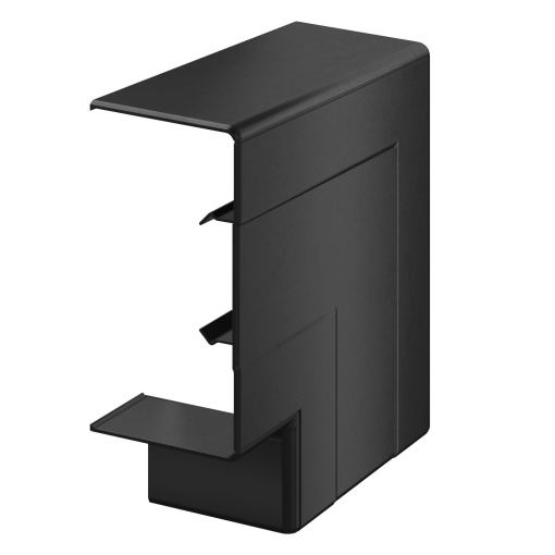 Flat angle hood fitting 142x142x56 Policarbonatoacrilonitrila-butadieno-estireno preto RAL 9005