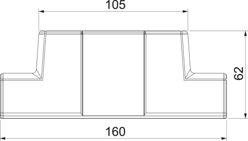 Derivação em T para Rapid 45 160x62x56 Policarbonatoacrilonitrila-butadieno-estireno branco puro RAL 9010
