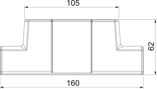 Derivação em T para Rapid 45 160x62x56 Policarbonatoacrilonitrila-butadieno-estireno cinzento claro RAL 7035