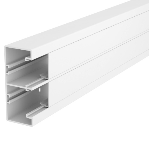 Calha técnica Rapid 45, 2 vias 53x130x2000 Policloreto de vinilo branco puro RAL 9010