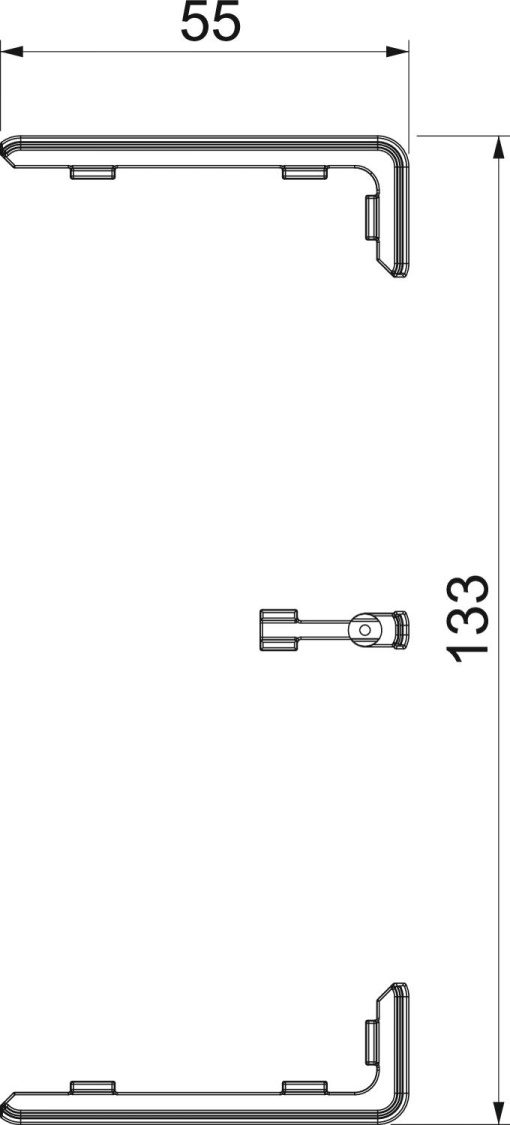 Tapa juntas para Rapid 45 130 133x55x15 Policarbonatoacrilonitrila-butadieno-estireno branco puro RAL 9010