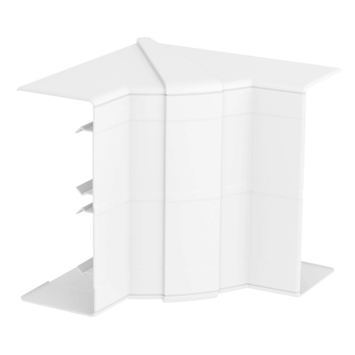 Ângulo interno variável 140x145x145 Policarbonatoacrilonitrila-butadieno-estireno branco puro RAL 9010