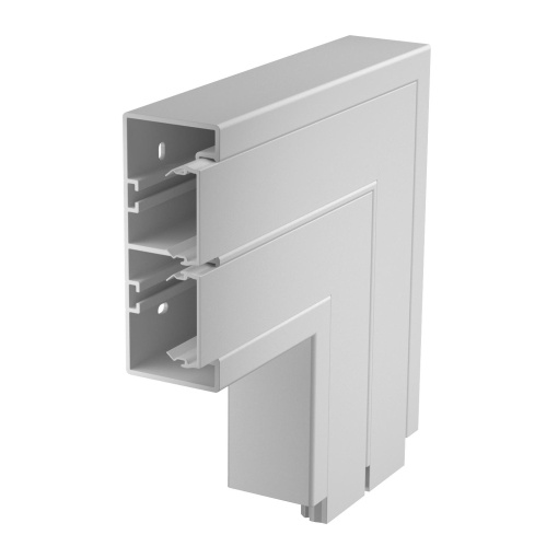 Ângulo plano rígido 200x200x130 Policloreto de vinilo cinzento claro RAL 7035