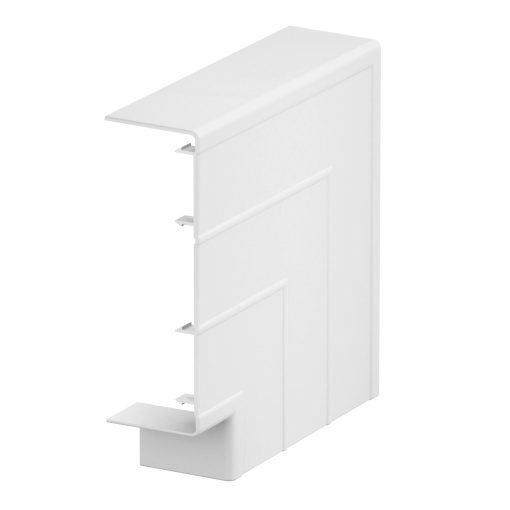 Flat angle hood fitting 200x200x56 Policloreto de vinilo branco puro RAL 9010