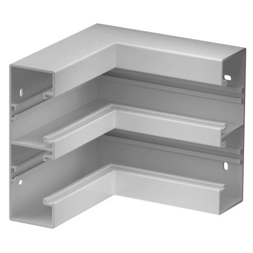 Ângulo interno rígido 175x175x165 Policloreto de vinilo cinzento claro RAL 7035