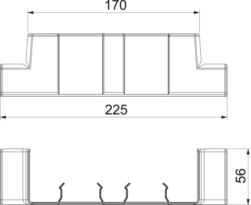 Derivação em T para Rapid 45 165 225x62x56 Policarbonatoacrilonitrila-butadieno-estireno cinzento claro RAL 7035