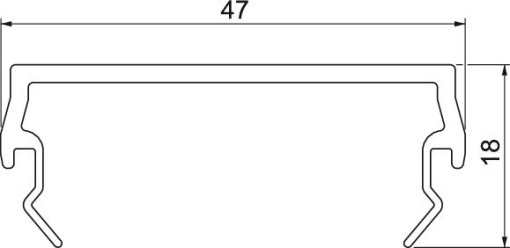Tampa livre de halogéneo Rapid 45 2000x45 Policarbonatoacrilonitrila-butadieno-estireno branco puro RAL 9010