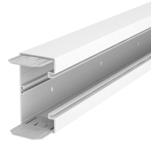 Calha técnica, livre halogéneo com base perfurada 70x130x2000 Policarbonatoacrilonitrila-butadieno-estireno branco puro RAL 9010