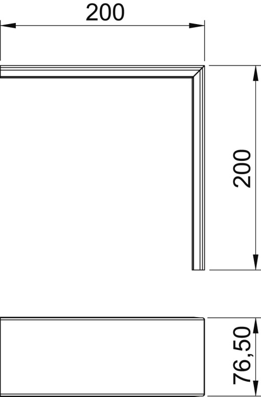 Tampa, livre de halogéneo Ângulo externo, lisa Policarbonatoacrilonitrila-butadieno-estireno branco puro RAL 9010