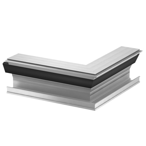 Ângulo externo GAD sem Tampa 114x140x300 Alumínio anodizado
