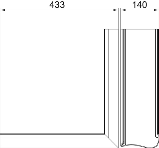 Tampa de ângulo externo GAD Design Swing 52x140x433 Alumínio anodizado