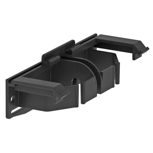 Adaptador de tampa para calha de design GAD 25x80x29 Poliamida preto RAL 9011