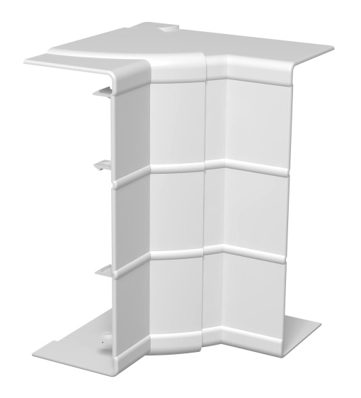 Ângulo interno variável 53x160 Policloreto de vinilo branco puro RAL 9010