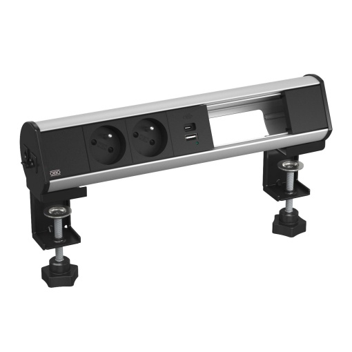 Deskbox com patilha de fixação 325x71x78 Alumínio anodizado alumínio